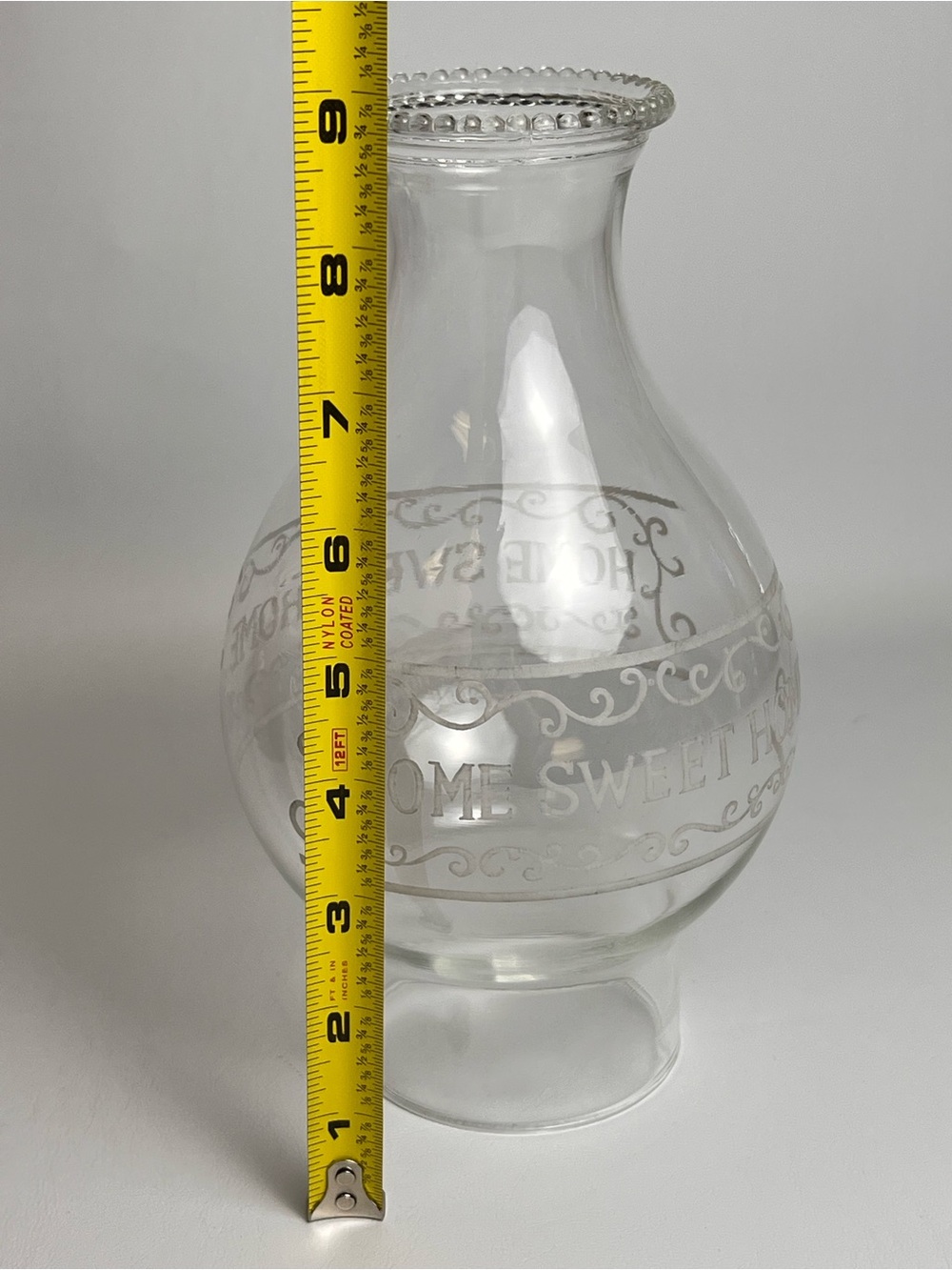 Home Sweet Home Borosilicate Kerosene Oil Lamp Chimney 3” x 8 3/4” - Picture 5 of 12